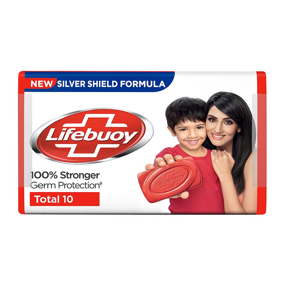 

LIFEBUOY Всего 10 кусков мыла 125 г X Упаковка из 4 штук для ежедневной семейной гигиены и глубокого очищения, защита от микробов, туалетное мыло