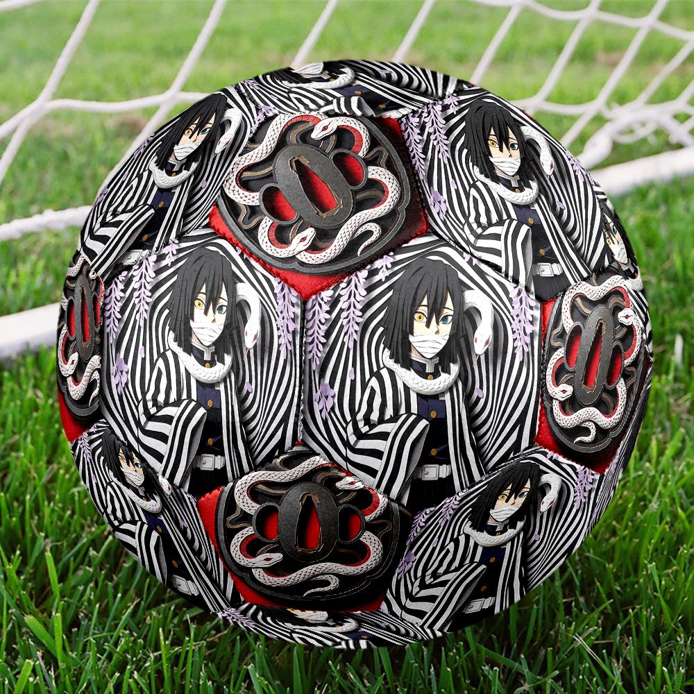 1pc Demon Slayer Kimetsu No Yaiba Football Soccer Ball Size 5 Indoor Soccer Ball Fashion Colorful  Backyard Game -Great For Sports Fans Gift HE12