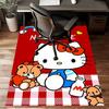 Custom HelloKitty Mat Personalized Name, Polyester Washable Indoor Entryway Rug, Gift for Christmas, Easter, Thanksgiving Day