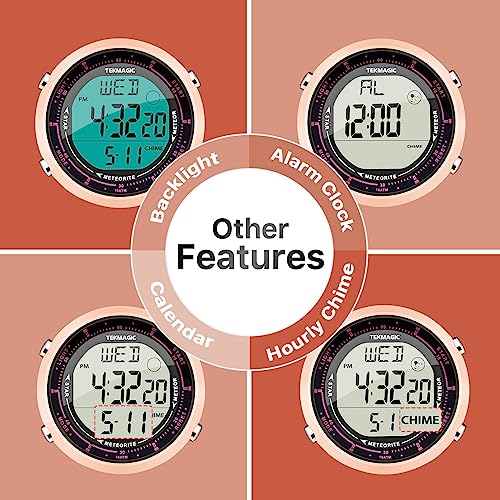 100m Water Resistant Multifunction Watch for Women and Girls, Ideal for Swimming, Diving, and Surfing, with Alarm, Calendar, Stopwatch, Dual Time, and