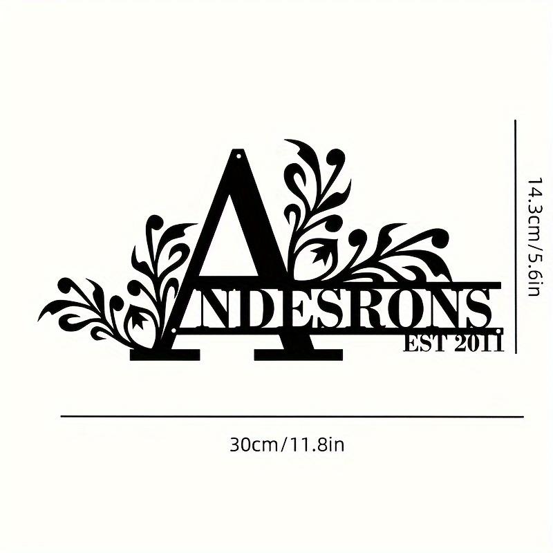 Personalized Metal Sign Family Crest Anniversary Custom Wall Art Housewarming Gift A