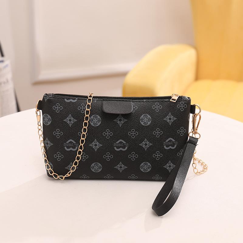 Women's Bag New Circle Printed Messenger Chain Small Square Bag Casual Change Bag Small Shoulder Bag