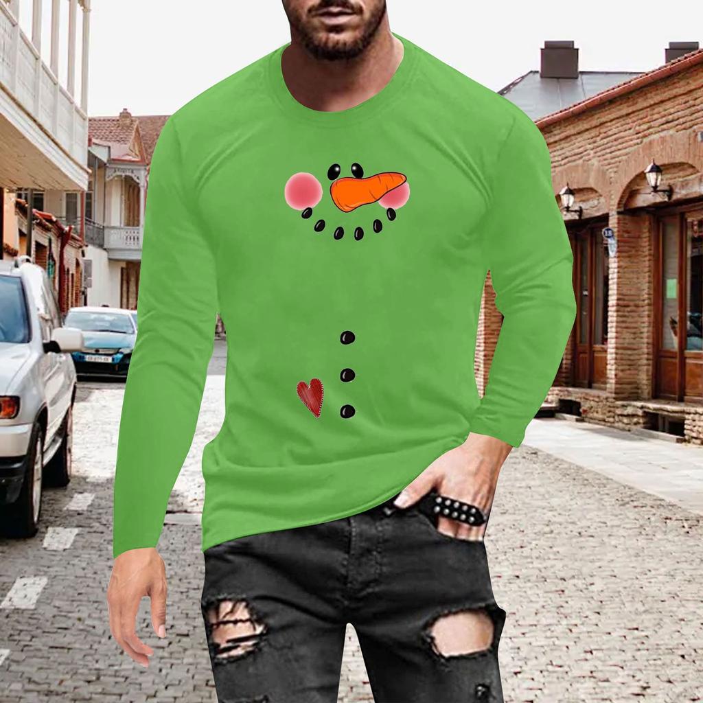 Men's T Shirt O-Neck Clothing Apparel Outdoor Long Sleeve Print Fashion Designer Vintage
