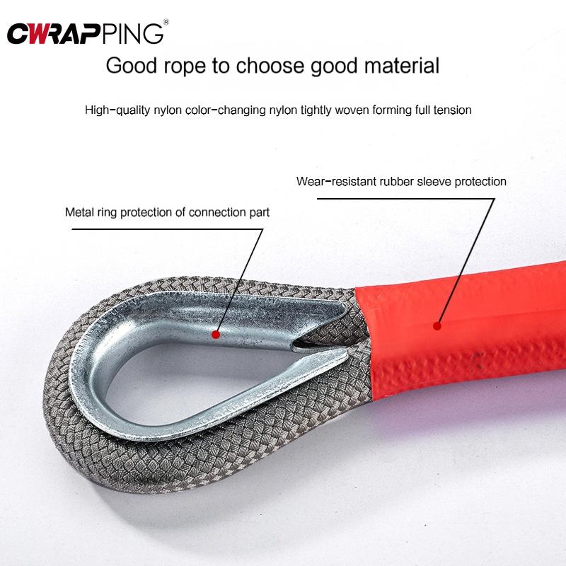 Car Towing Rope Off-road Vehicle Tow 20 Tons of Rescue Rope Upgraded Version Which Reliable Wear-resistant for Car Accessories