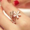 Statement Faux Opal Adjustable Jewelry Lightweight Marguerite Open Ring for Women