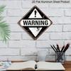 2D Flat, 1pc, Warning Sign Theme, Decorative Gift for Industrial Decor Lovers, Vintage Metal Sign, Suitable for Garage, Factory, Warehouse, Workshop