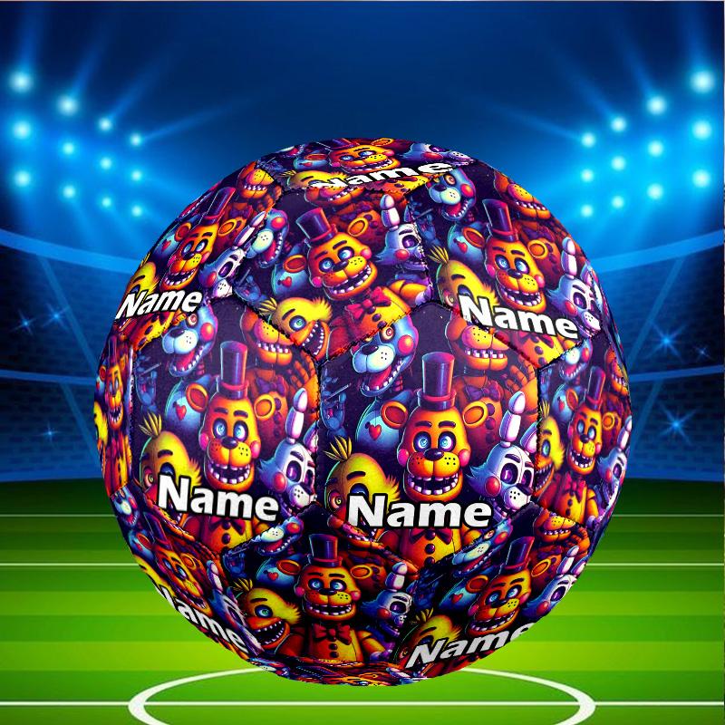 Custom Name Personalized Five Nights At Freddy's Print Size 5 Soccer Ball Training & Match Football, for Team, Kicking, Gift for Football