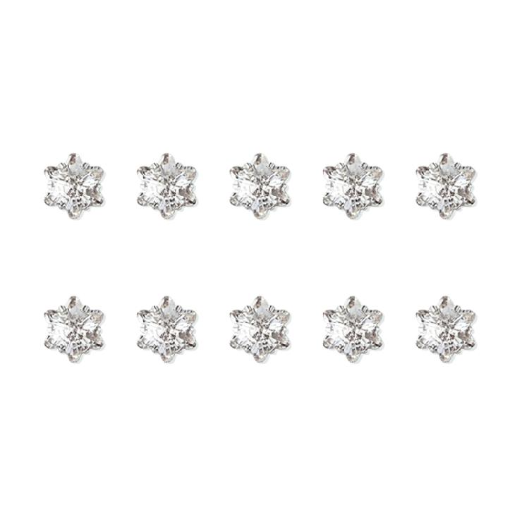 10x Irregular Shape Nail Charms Nail Rhinestones Clear Nail Crystal Gems Charms