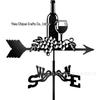 Weather Vane Ornament: Outdoor Wrought Iron Spray-Painted Roof Decoration Metal Craft