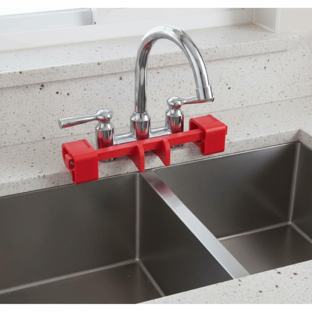 Safe Material Portable Double Sink Faucet Handle Lock Water Tap Control Lock  Bathroom Use