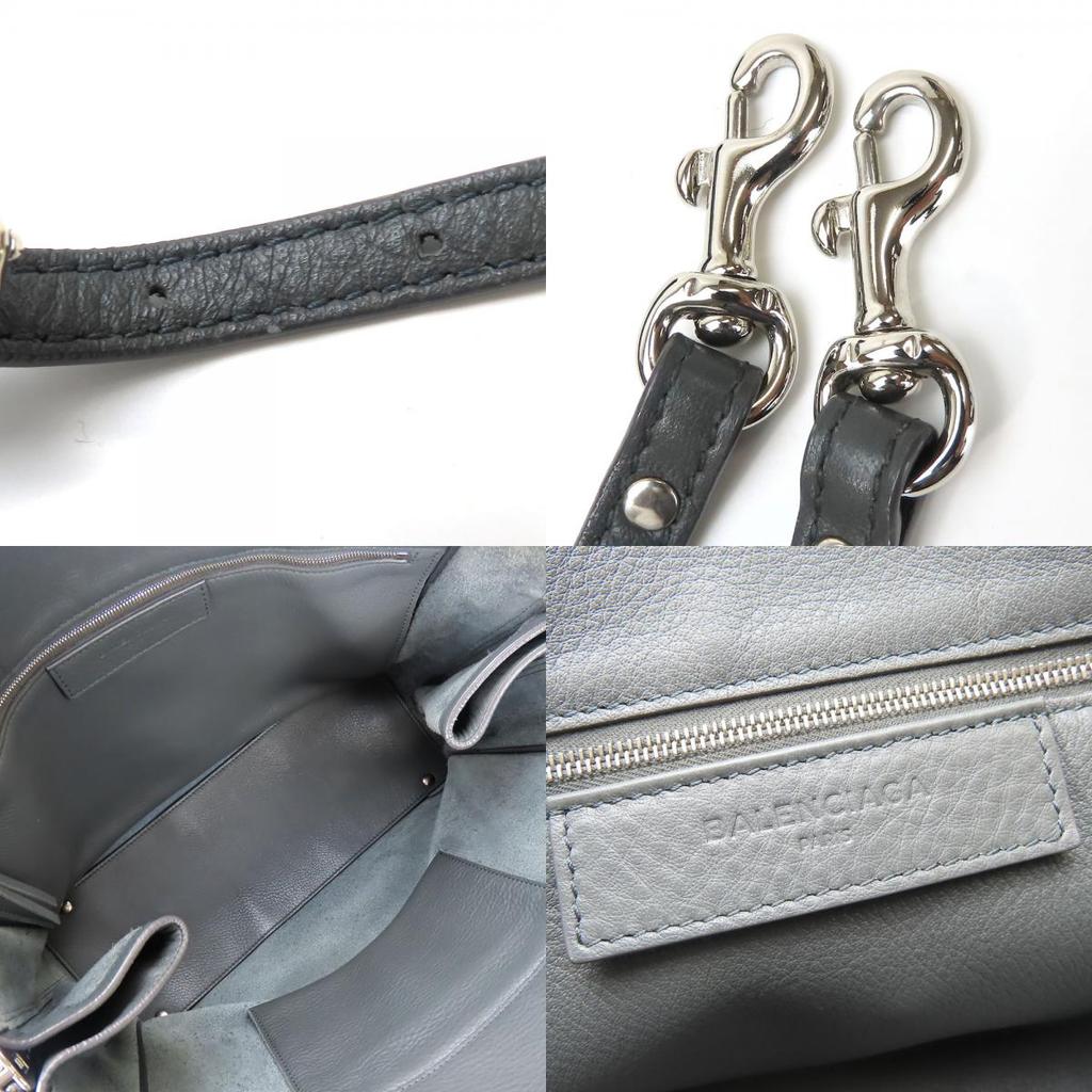 Used BALENCIAGA Tote Bag paper 432596 Calfskin gray 2WAY