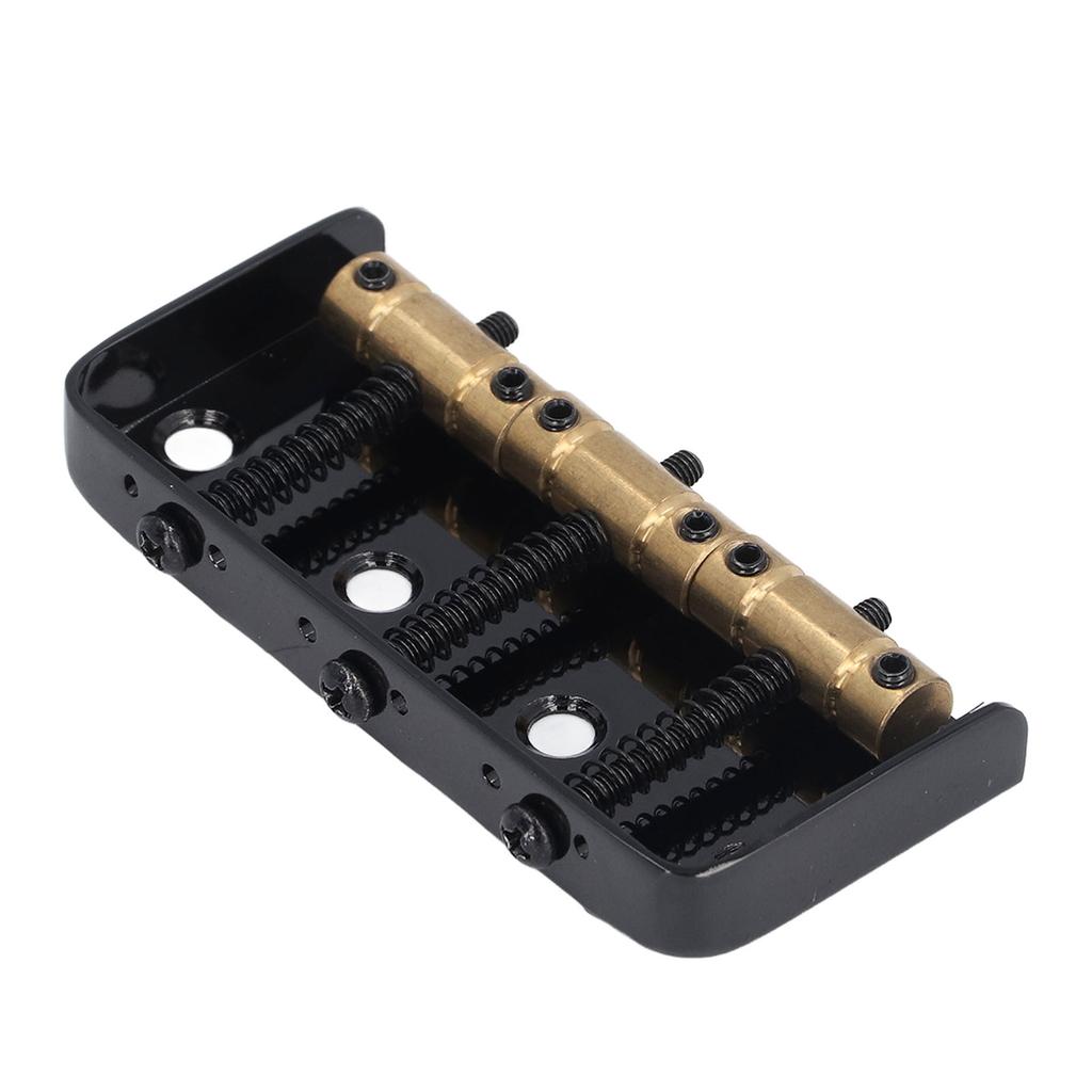 Kurze E-Gitarrenbrücke 3 Sättel Professioneller Gitarrenbrückenersatz für Tele Schwarz
