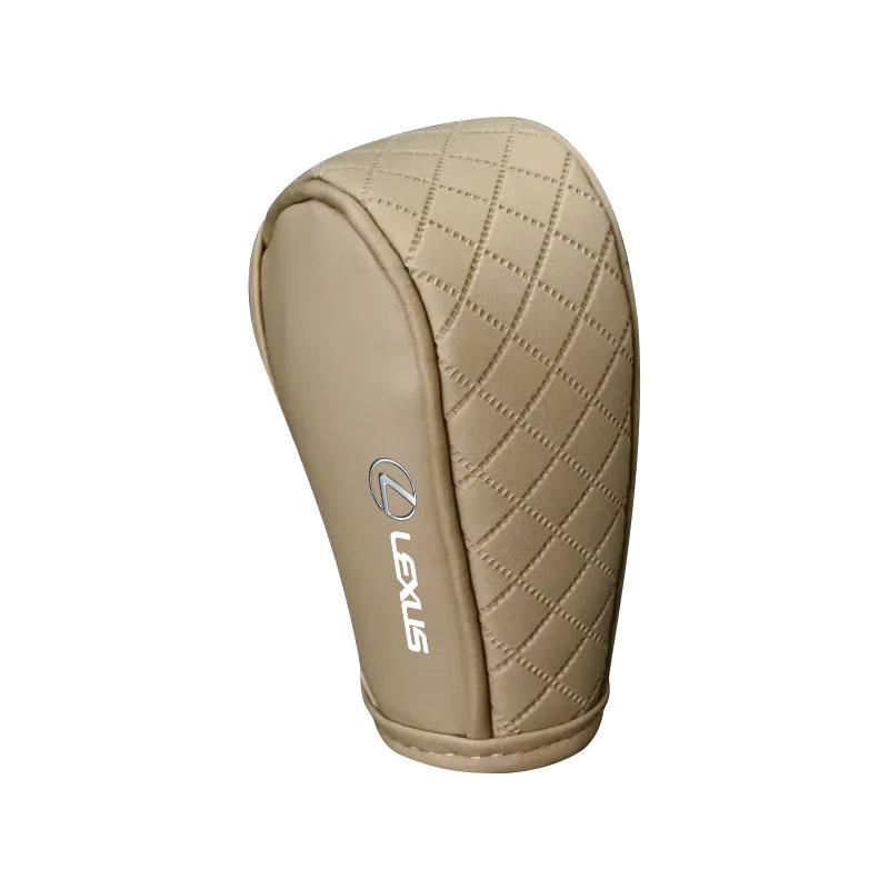 1Pcs PU Leather Non-slip Wear-resistant Car Shift Handle Cover For Lexus IS250 Ct200h LS430 LX570 NX300h IS300h RX330 ES300h