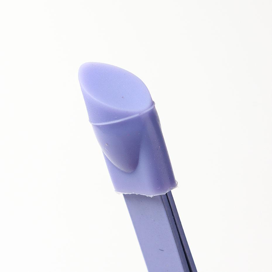 1PC Double Sided Purple Nail Tweezers Silicone Pressing Head Nail Tweezers Sticker Picker Nails Tools Stainless Manicure Tools