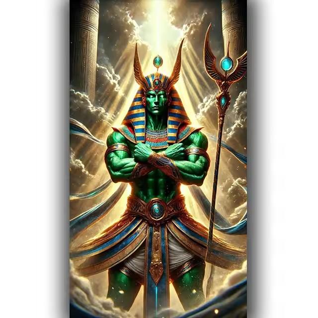 Osiris The Divine,Egypt Anubis,Diamond Painting Large Diy Full Square Round Diamond Mosaic Eye of Horus Embroidery Cross Stitch