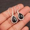 Black Tourmaline Gemstone 925 Sterling Silver Jewelry Handmade Earrings 1.30" EE-3-19