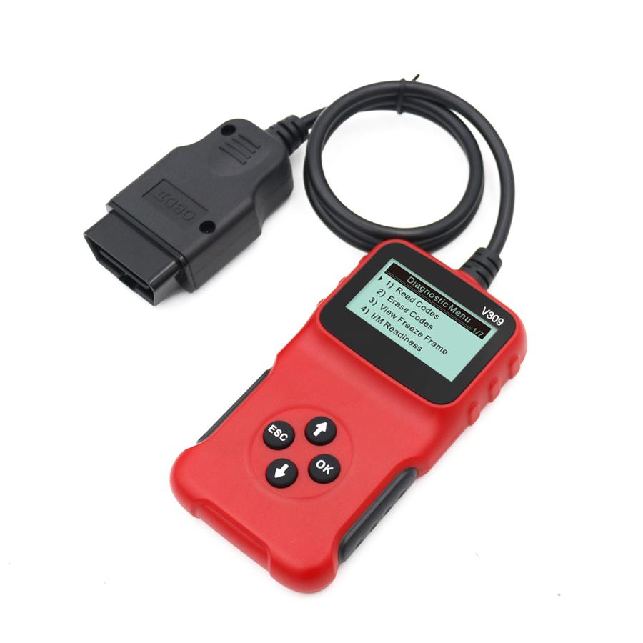 OBD2/EOBD Car Code Reader V309 Reads Car Fault Code Erases Fault Code Diagnostic