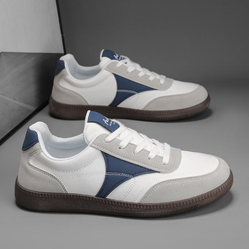 New Design Men's Irregular Geometric Pattern Original Design New Comfortable Lace-up Outdoor Walking Flat Casual Sneakers