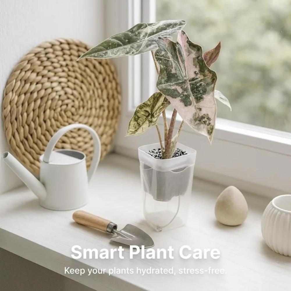 5/1PCS Scale Self Watering Pots Watering Nursery Pot with Drainage Holes Translucent Plastic Planters Mini Flower Seedlings Pot