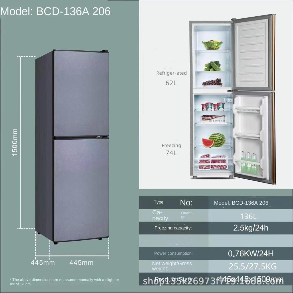 Two-Door Three-Door Large Capacity Refrigerator for Single Adults and Apartments