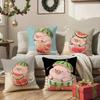 Cute Pig Summer Surprise Pillow Case Comfort Sofa Bed Silky Elegant Invisible Zipper Decorative Cushion Cover