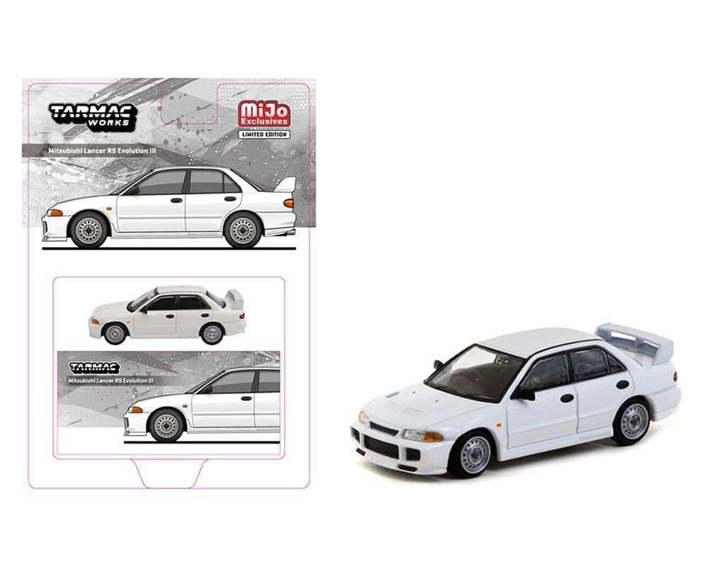 

Tarmac Works Mitsubishi Lancer Evolution III White Tarmac Works Lancer Evolution MiJo Limited 1/64 [Parallel import] белый