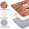 Lucky Maneki Neko Flannel Doormat, Japanese Style Non-Slip Mat, Machine Washable Decor for Home Office Entrance