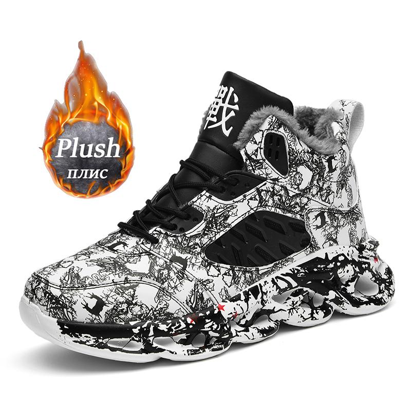  Men Boots New Winter Slippers Warm Men Shoes Waterproof Plush Sneakers Male Tenis Shoes Boots Men Sneakers Winter