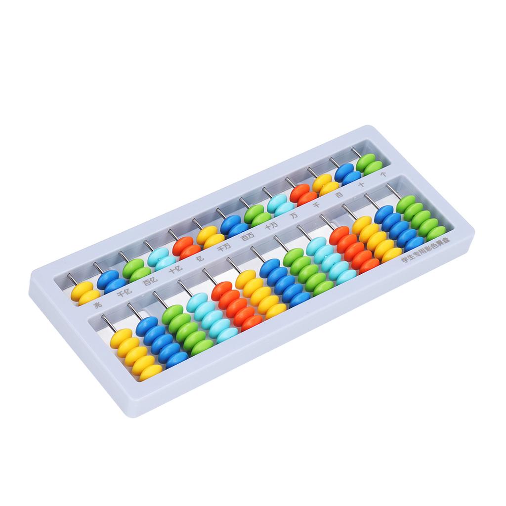 Abacus Small Portable Children"s Puzzle 13 Grades 7 Beads Mental Arithmetic Math AbacusBlue