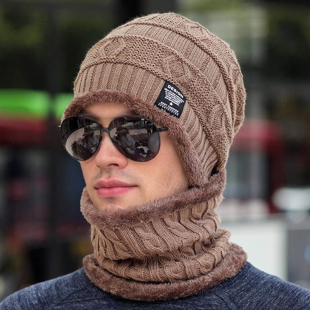 

Новая Мода Мужчины Женщины Вязаная Шапка Плюшевая Меховая Подкладка Толстая Теплая Шапка Костюм Стильные Зимние Шапки 56cm-60cm