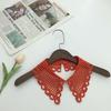 Grid Fake Collar, Water-Soluble Embroidery, Hand-Sewn Nail Beads, Embroidery, Women'S Clothing, White, Fashion Trend, Fake Collar.