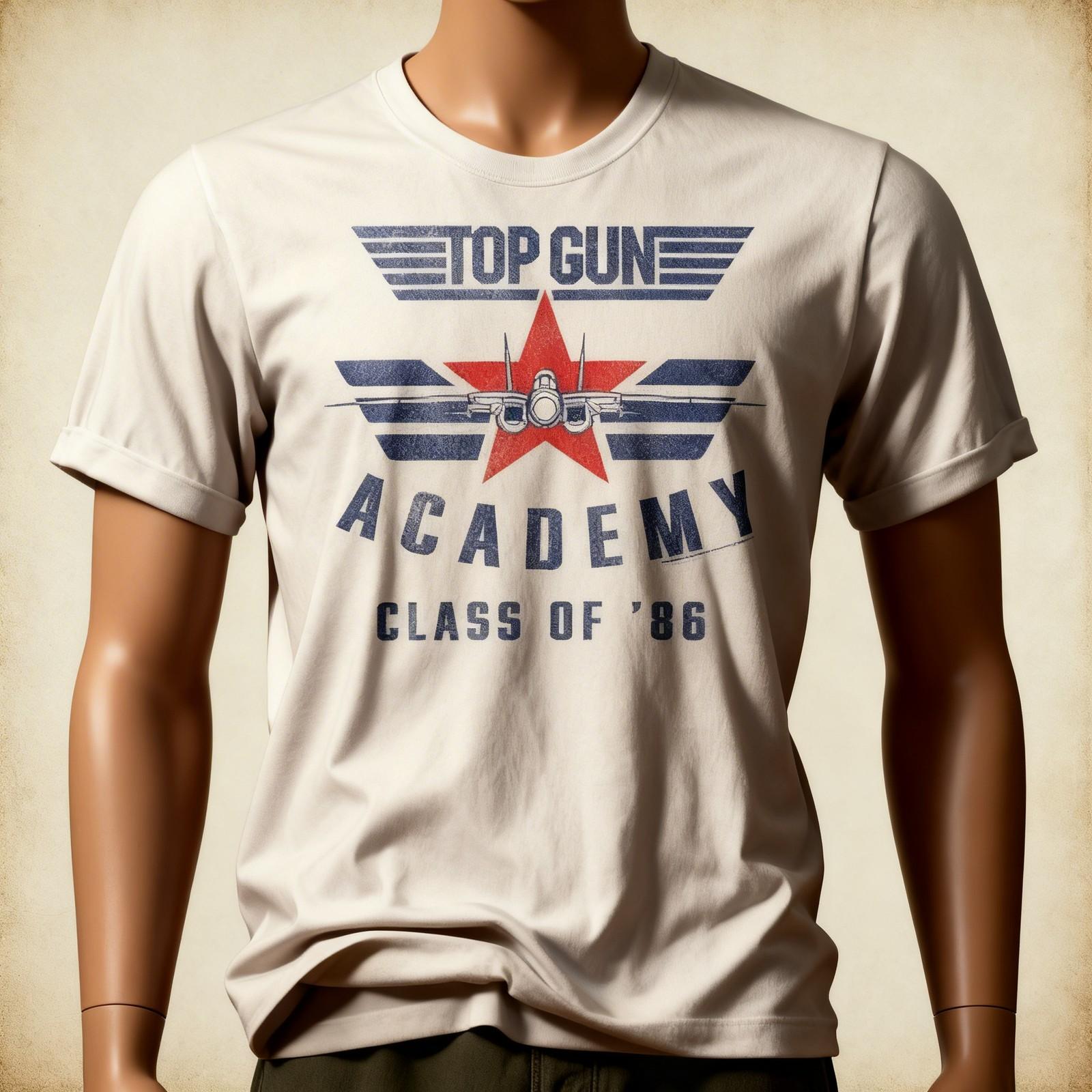 Top Gun Top Gun Academy 86 White T-Shirt XXXXL