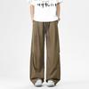 American fashion trendy brand outdoor tooling casual pants men's trend versatile loose wide-leg straight lace-up long pants