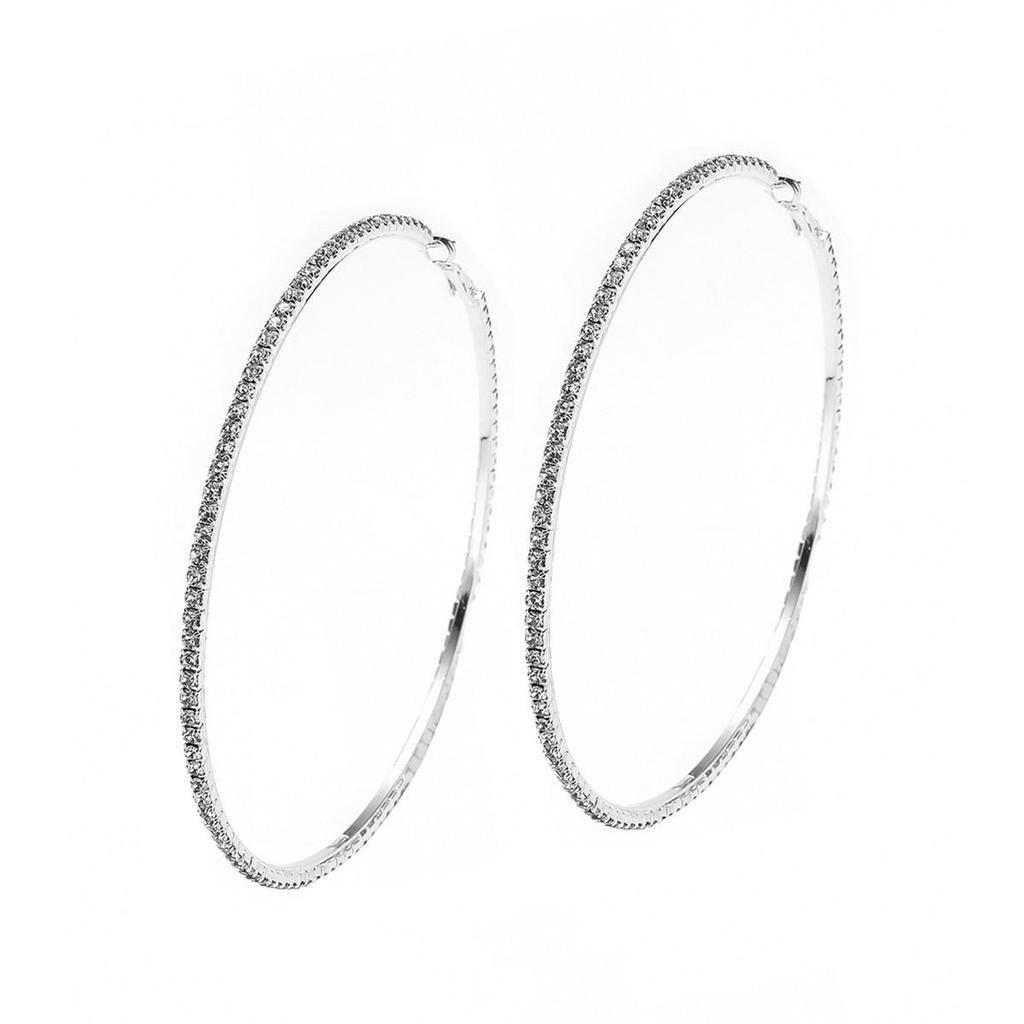 Personalised Exaggerated 10 Cm Large Earrings Female Simple Fashion Diamonds Large Circle Earrings Earrings Jewelry