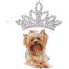 1 Stück/Packung Hunde Diadem Krone Haarspangen Schleifen für Kleine Hunde Kostüm Kristall Strass Mädchen Welpen Spange Pflege Haar Accessoires