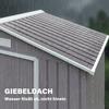 7ft x 4ft Lockable Polypropylene Garden Storage Shed Storage w/ Air Vents Steel Grey