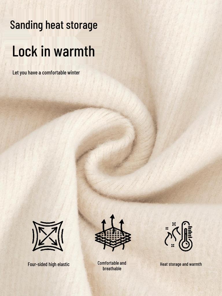 Women's Slim Fit Brushed Square Neck Camisole - Solid Color Warm Base Layer for Autumn and Winter