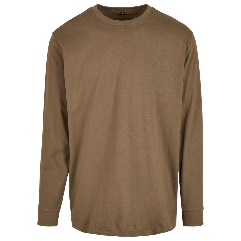 Build Your Brand Unisex Adult Ribbed Cuff Long-Sleeved T-Shirt