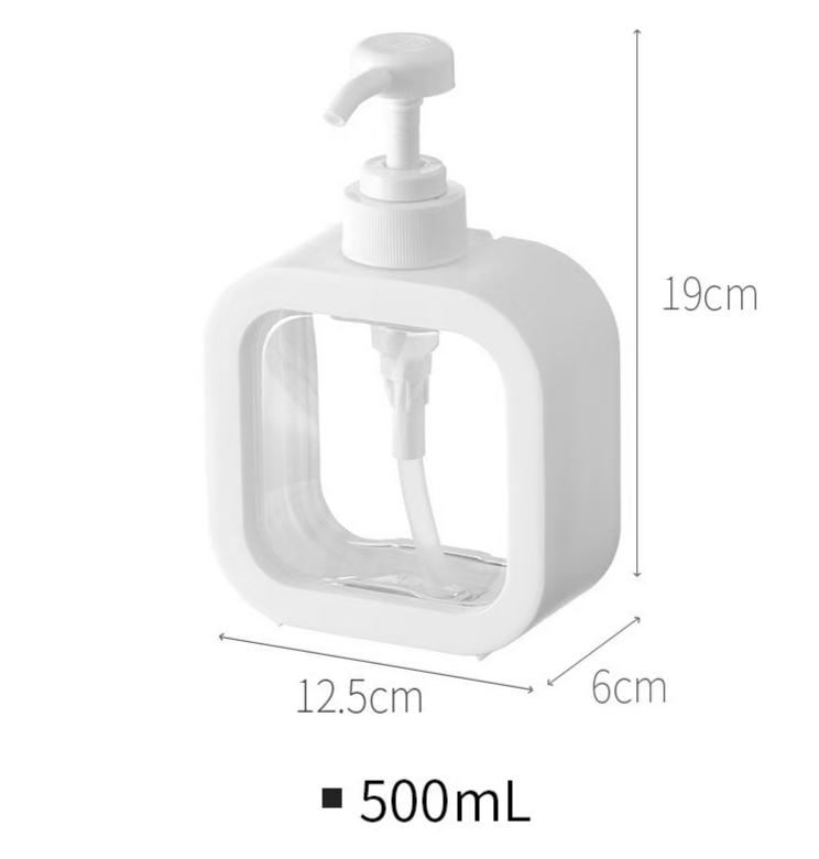 1/2 PCS large-capacity soap dispenser bottle, transparent visible plastic press bottle, suitable for travel, kitchen, bathroom