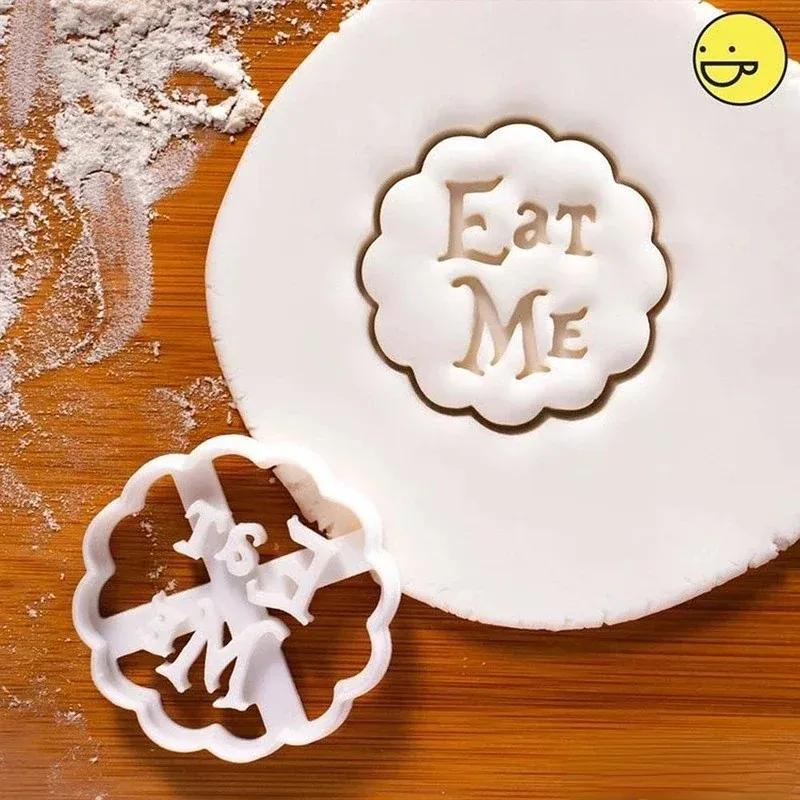Eat Me Cake Cutter Alice In Wonderland Crazy Teapot Drink Me Treat Dessert Quotes Mad Clay Cutter Eat Cookie Cake Tools