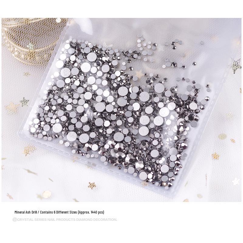 Nail Art Decorations: 1440 Mixed Crystal Glass Rhinestones, Colored Flat-Backed for DIY