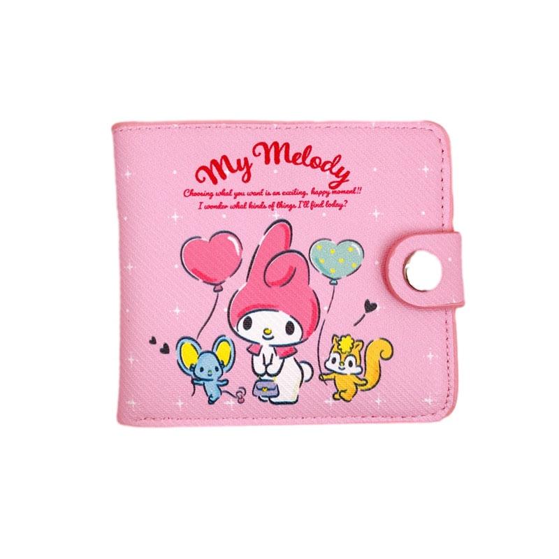 

New Stylish Pu Casual Short Wallet 2-fold Coin Pocket Kt Pc Dog Krumi Card Holder Melody