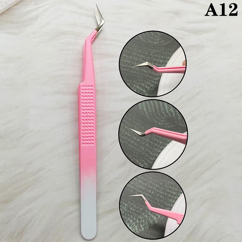 1 Stück Wimpernpinzette Edelstahl Für Wimpernverlängerung Make-up-Werkzeuge Nagelkunst-Zubehör Strassstein-Picker-Werkzeuge