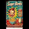 Sugarbomb Cereal Fallout 3 Vintage Metal Tin Sign Retro Game Wall Decor Plaque with Boy Illustration