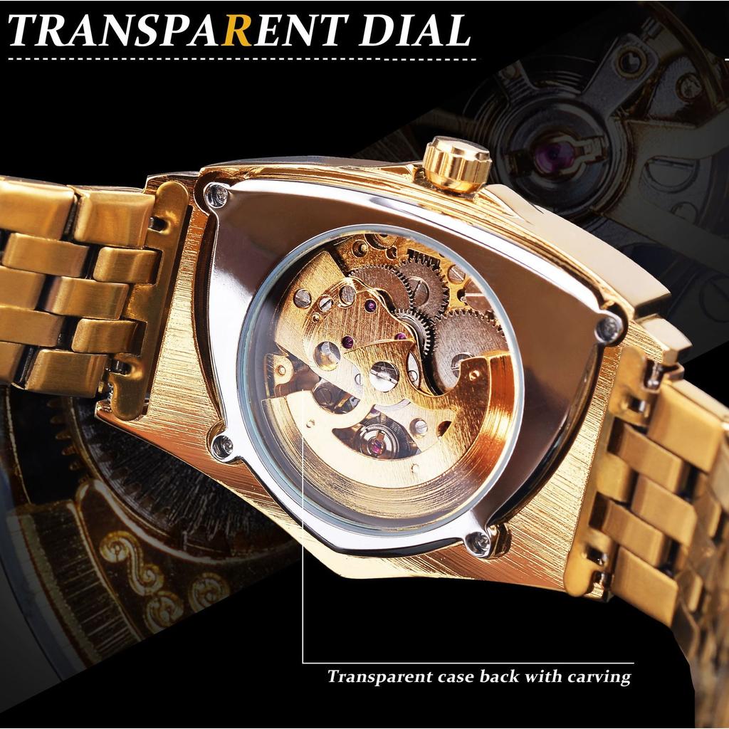 Forsining New Men's Fashion Casual Hollow Watch Automatic Mechanical Watch GMT1199-2-A