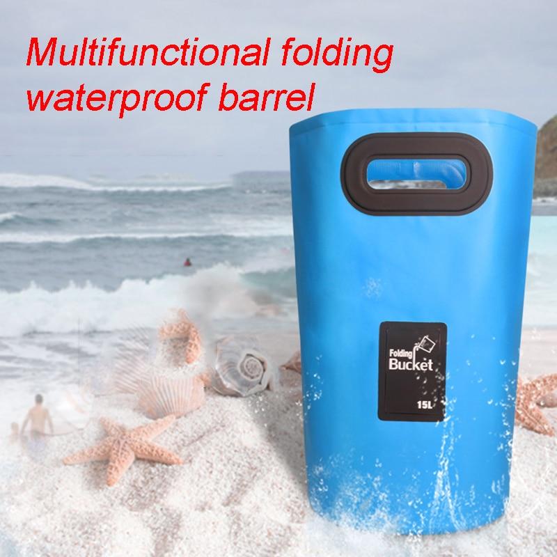 Buy Folding Bucket 15L Outdoor Convenient Folding Bucket Fishing Bucket