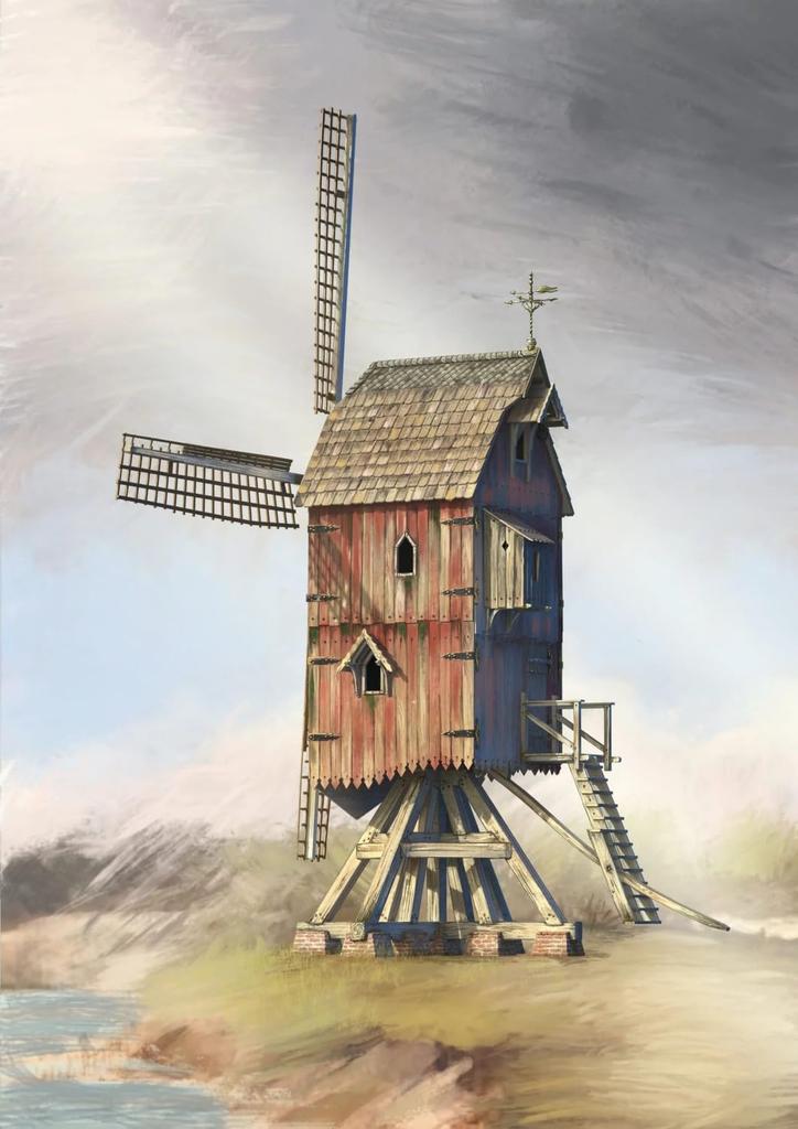 RT Diorama European Windmill Diorama Scene Model Kit RTD35049 1/35 (Scene)