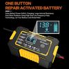 Car Battery Charger 12V 6A Touch Screen Pulse Repair LCD For Auto Moto Fast Power Charging Wet Dry Lead Acid Digital LCD Display