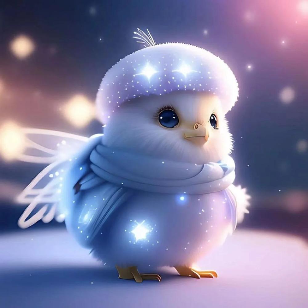 Diamant-Gemälde voller Bohrer, süßes Tier, rundes Diamant-Gemälde, handgefertigt, blaue Rose, Diy-Diamant-Mosaik-Gemälde, Heimdekoration