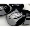 (Full Glossy Black Land Rover Caps) Sets of 4 Land Rover Alloy Wheel Caps 63mm S